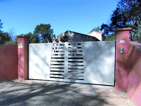 Portail Alu Modèle ALGA blanc horizal