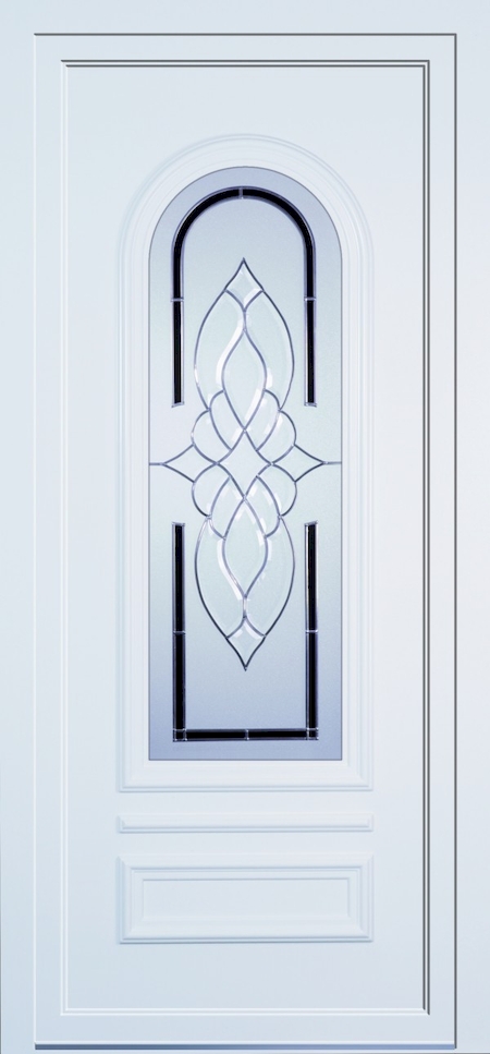 Porte d'entree vitrée en PVC sur mesure