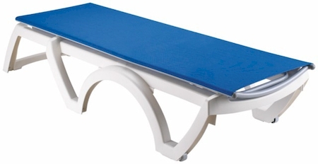 bain de soleil blanc et bleu