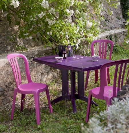 CHAISE PVC GROSFILLEX Modèle BISTROT Coloris acidulés Vitrolles  - Ce produit n'est plus disponible